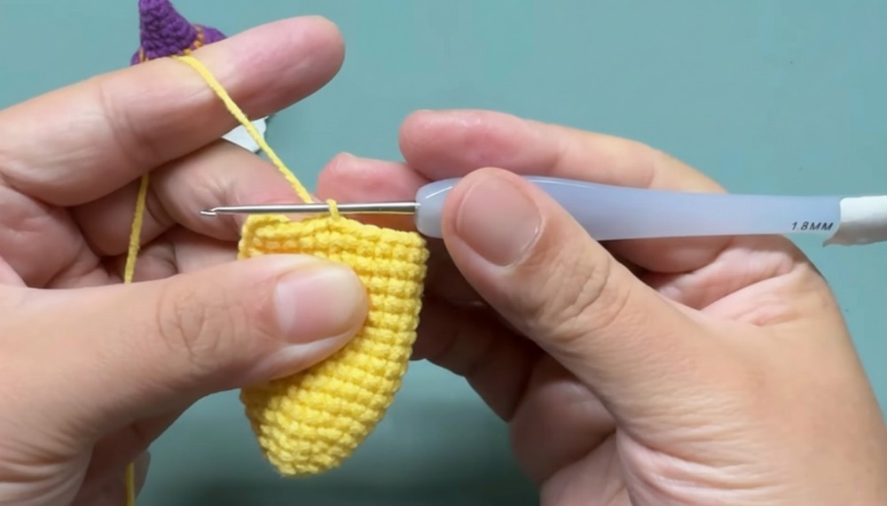 Crochet Corn Keychain
