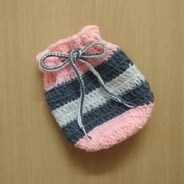 Crochet Drawstring Pouch