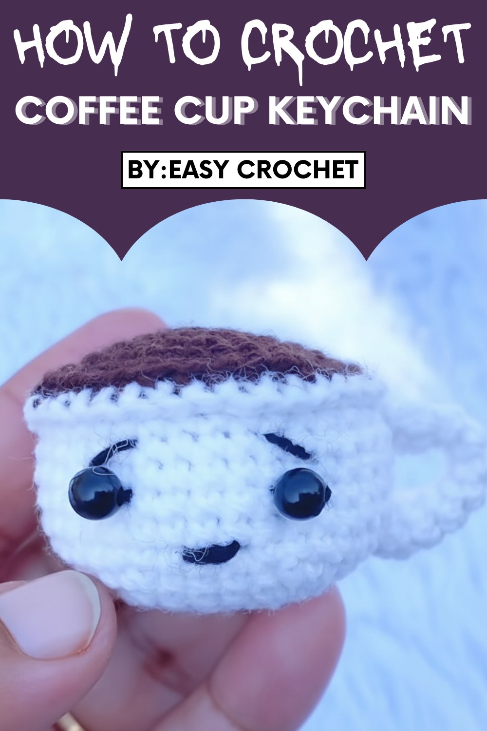 Crochet Coffee Cup Keychain