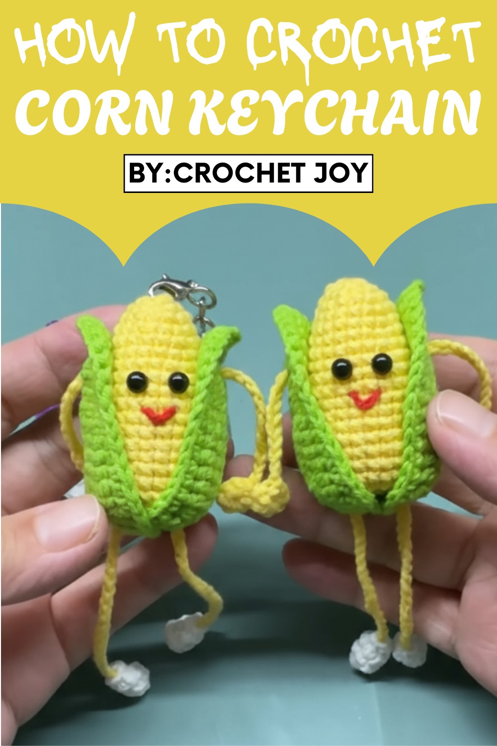 Crochet Corn Keychain