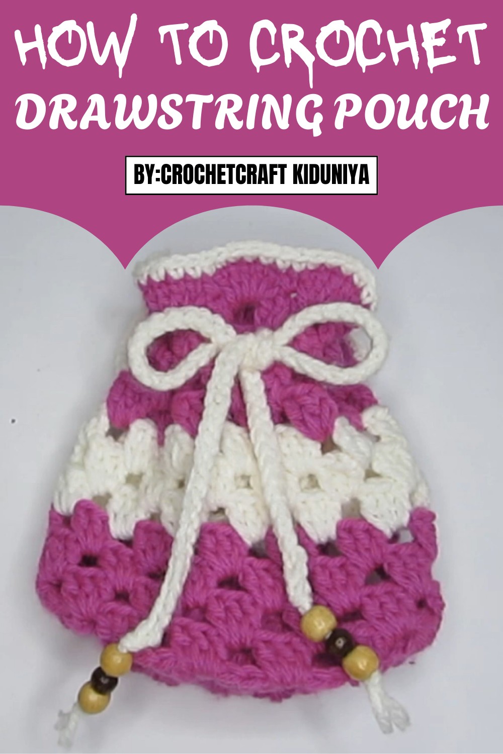 Crochet Drawstring Pouch