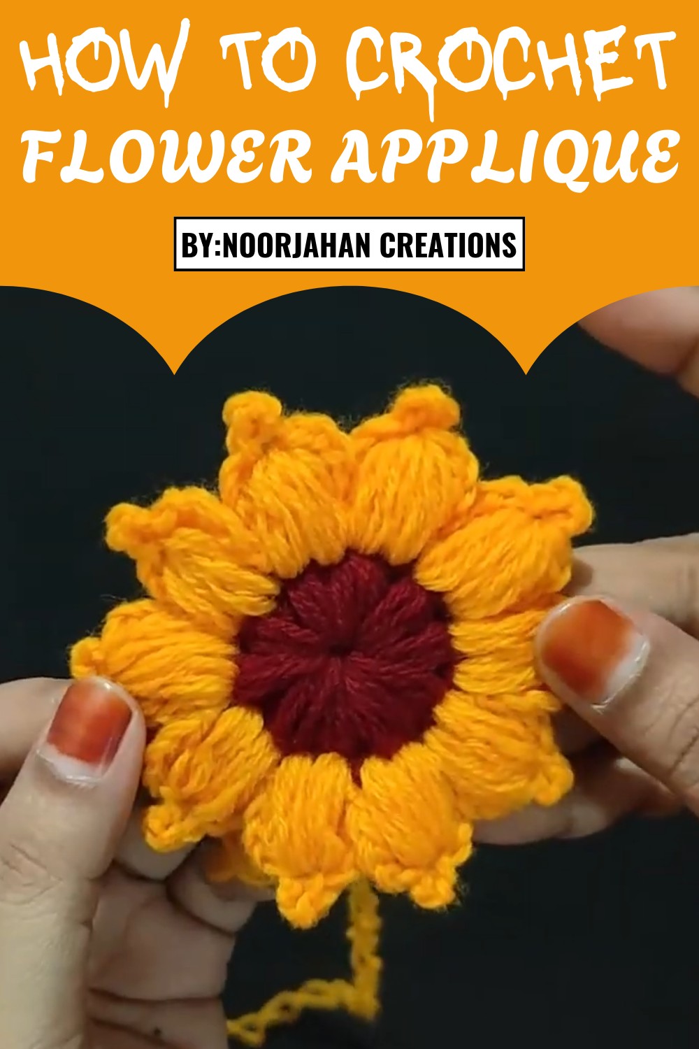 Crochet Flower Applique