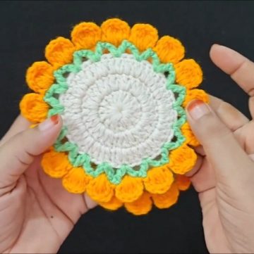 Crochet Flower Tea Coaster