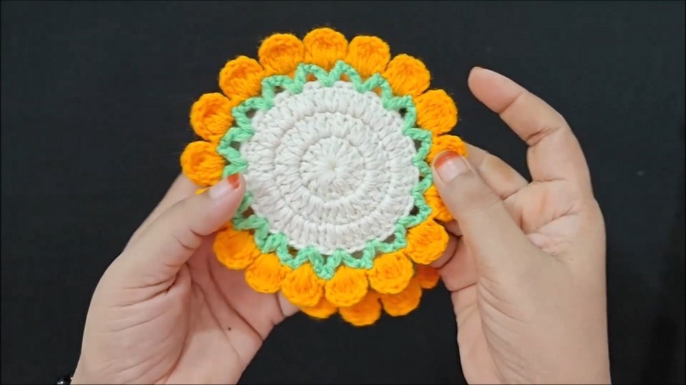 Crochet Flower Tea Coaster