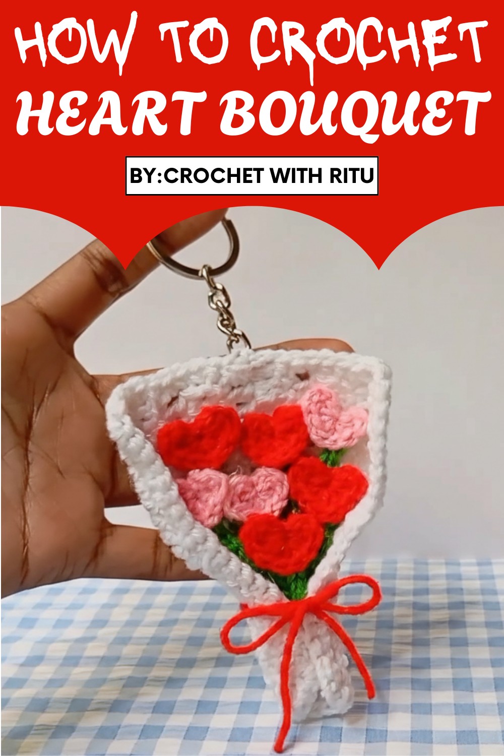 Crochet Heart Bouquet
