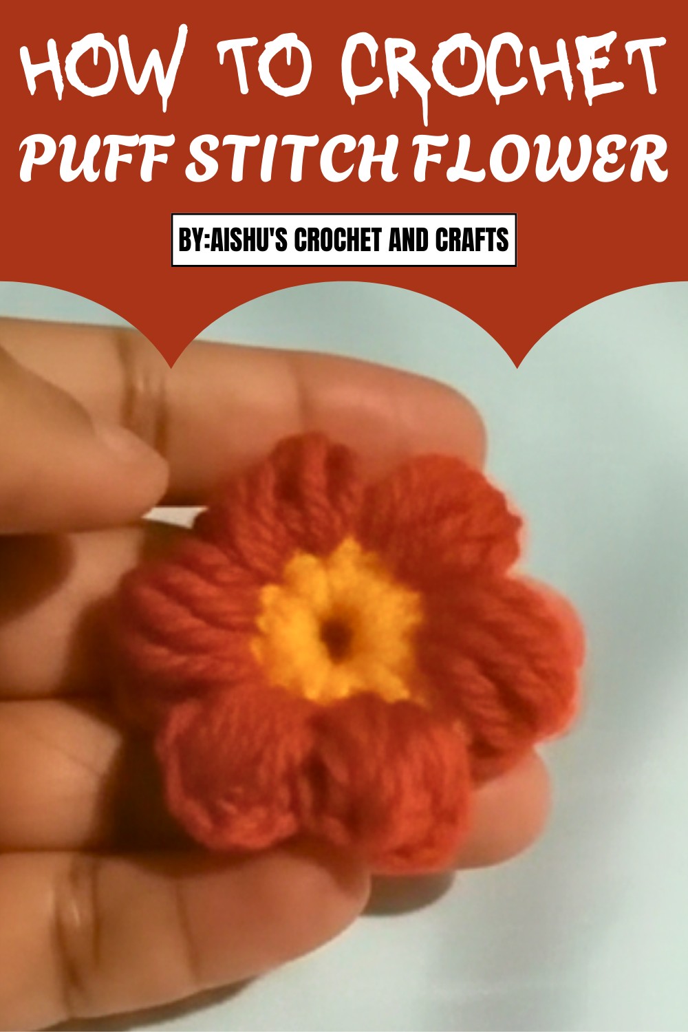 Crochet Puff Stitch Flower