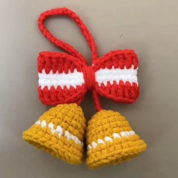 Crochet Christmas Bells & Bow