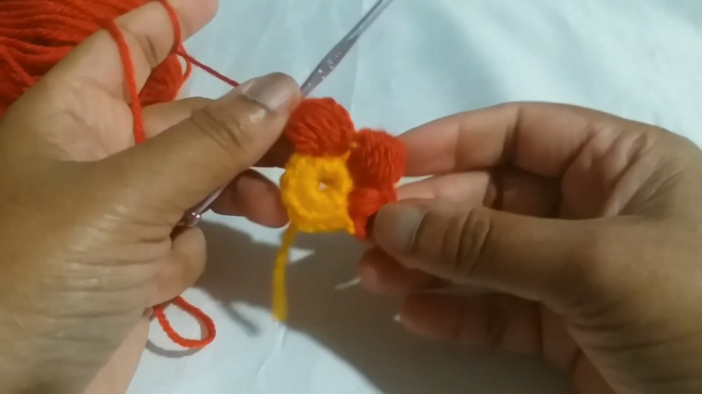 Crochet Puff Stitch Flower