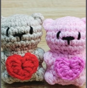 Crochet Teddy Bear With Heart