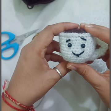 Crochet Coffee Cup Keychain