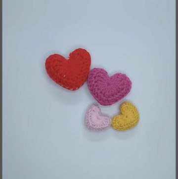 Crochet Heart Keychain