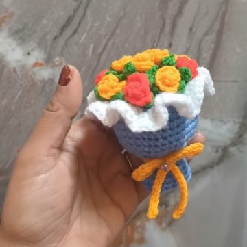Crochet Rose Flower Bouquet