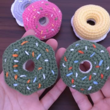 Crochet Donut Keychain