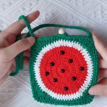 Crochet Watermelon Purse