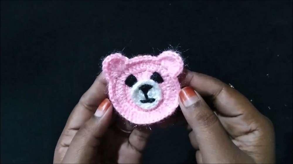 Crochet Teddy Bear Applique