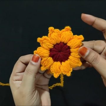 Crochet Flower Applique