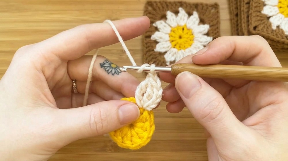 Crochet Daisy Granny Square