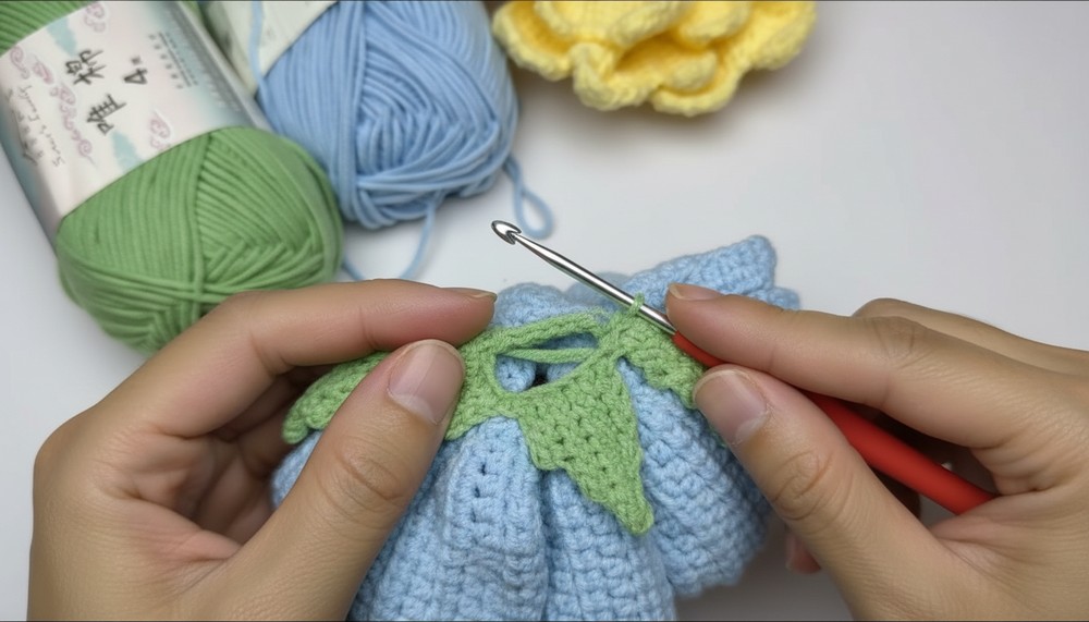Crochet Butterfly Peony Flower