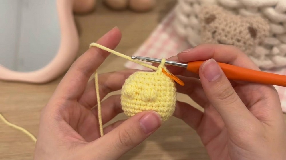 Crochet Chicken Keychain