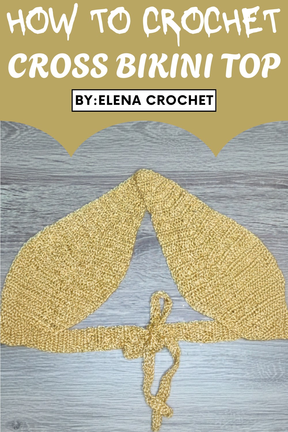 Crochet Cross Bikini Top