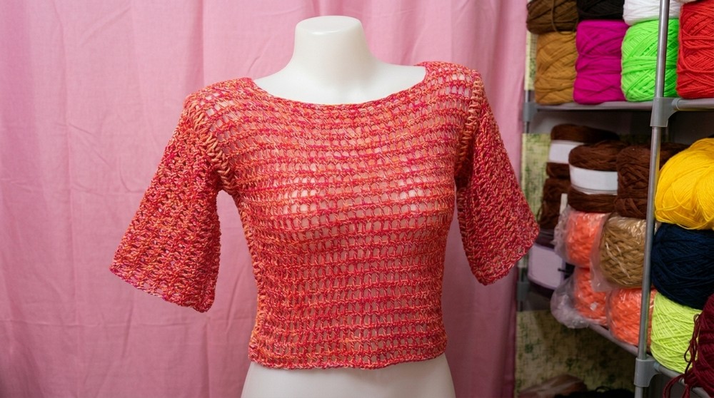Crochet Mesh Top Cover Up
