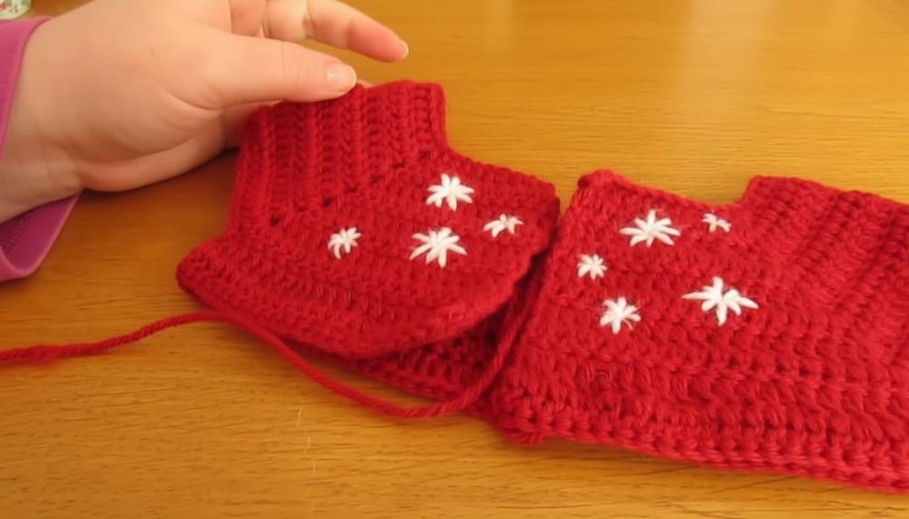 Crochet Christmas Baby Cardigan