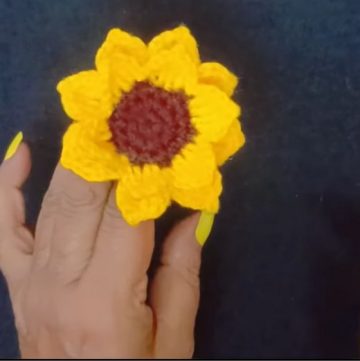 Crochet Flower Hair Ties