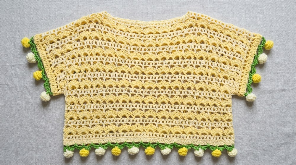 Crochet Poncho Flower Bouquet