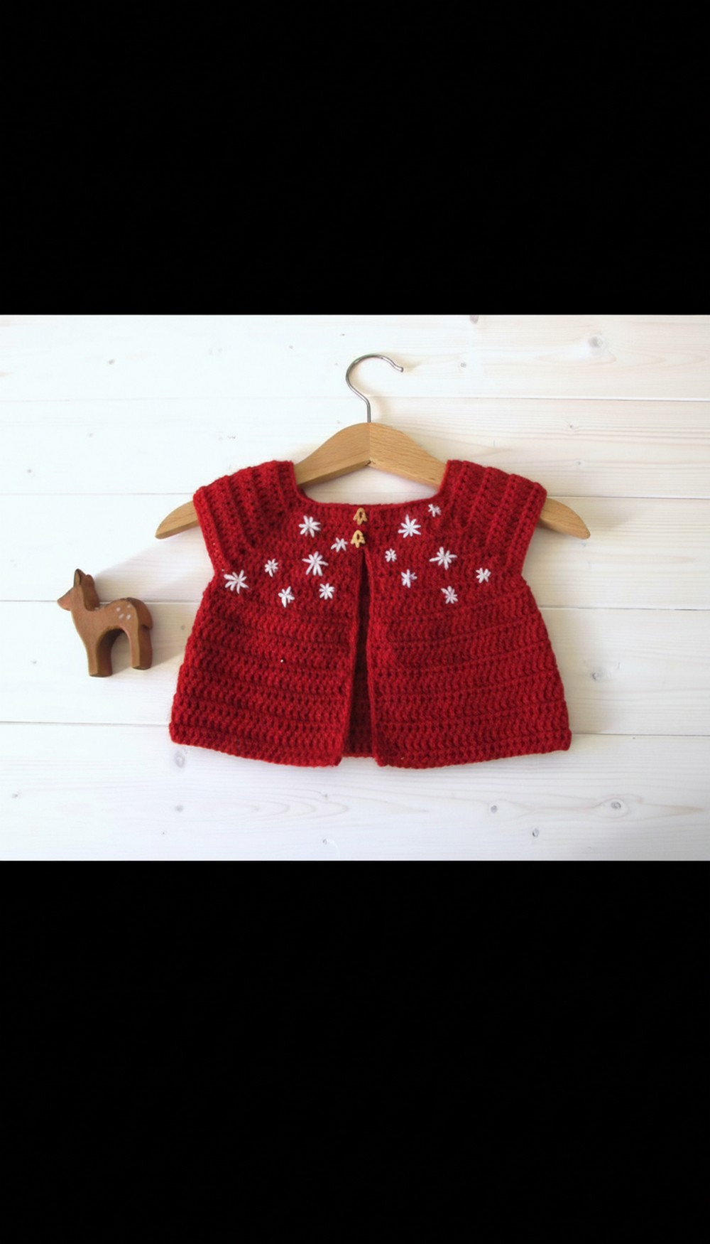 Crochet Christmas Baby Cardigan