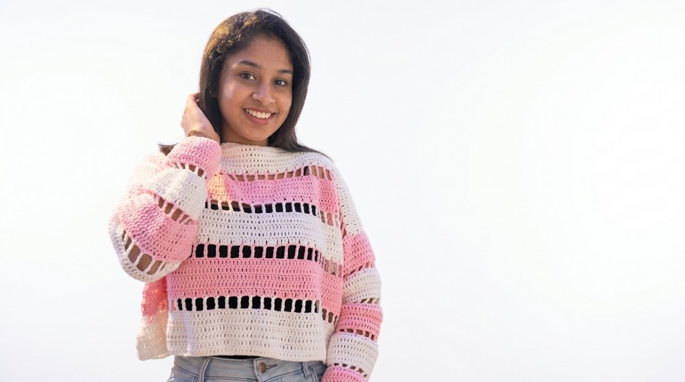 Crochet Mesh Sweater Top Pattern