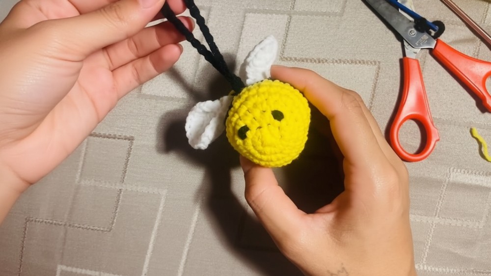 Crochet Bee Keychain Pattern