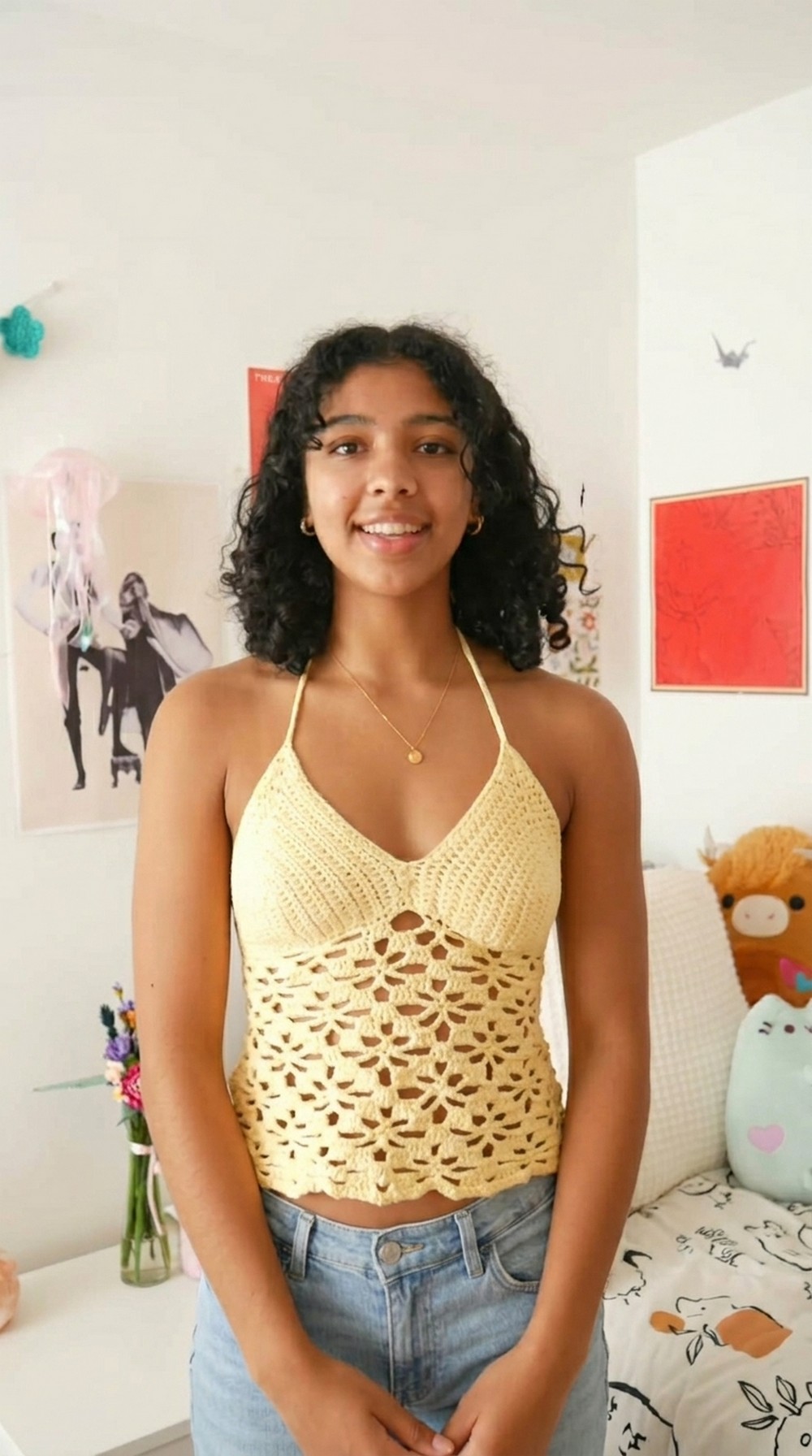 Crochet Flower Tank Top