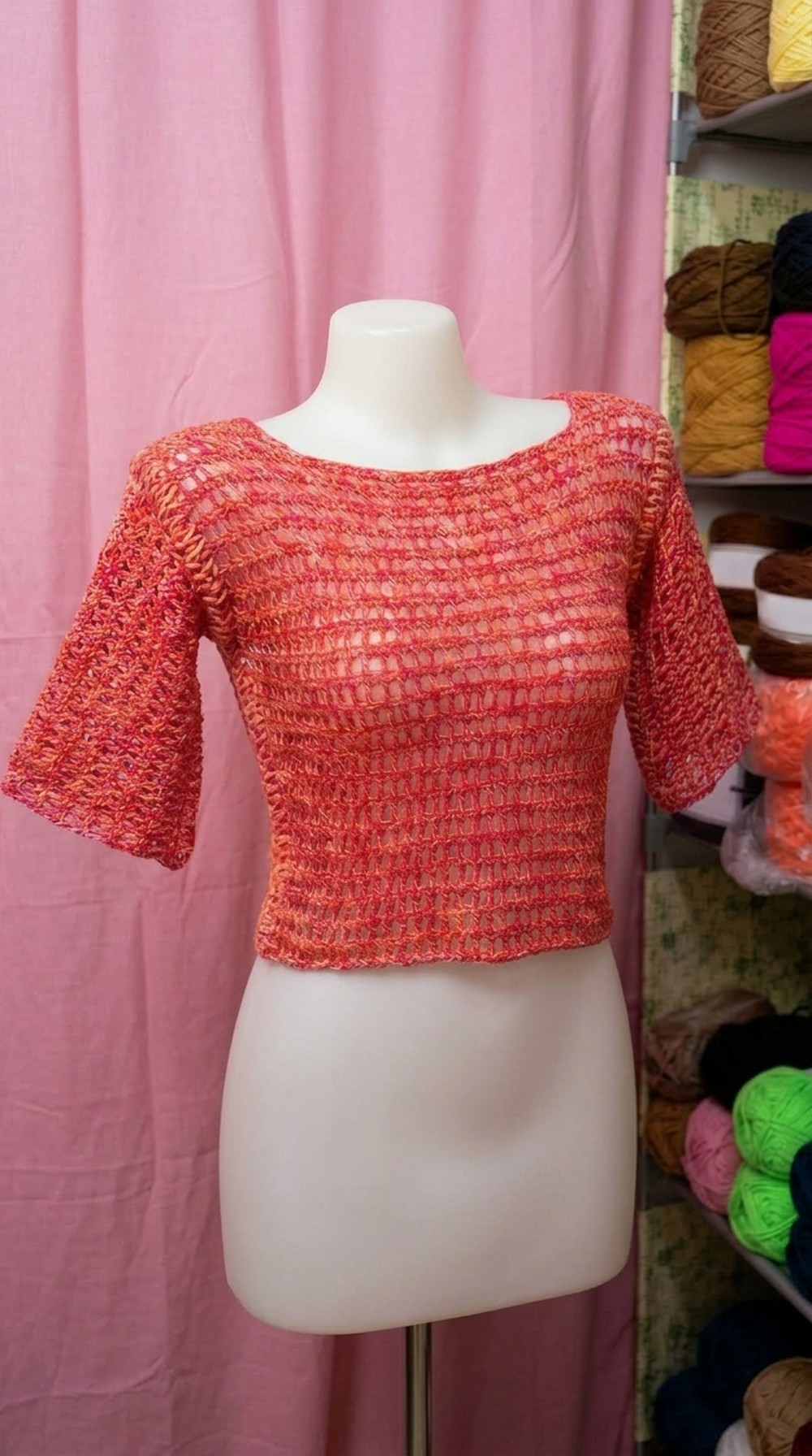 Crochet Mesh Top Cover Up