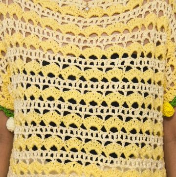 Crochet Poncho Flower Bouquet