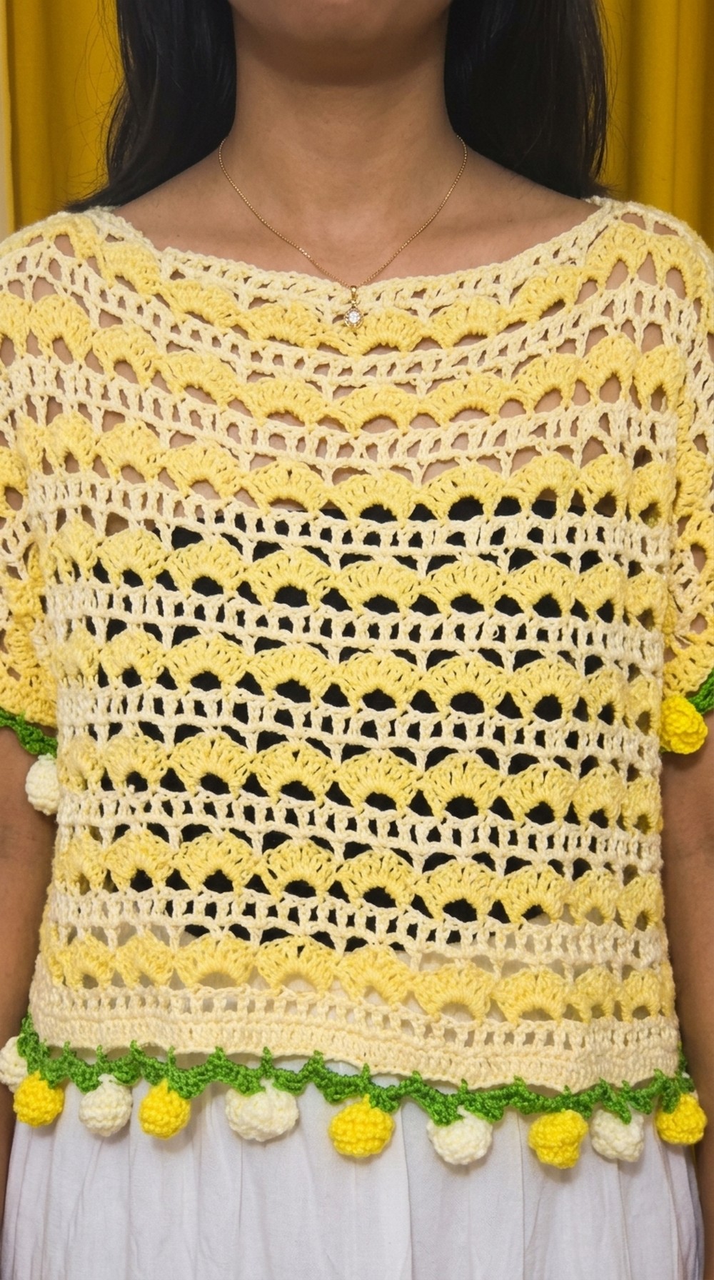 Crochet Poncho Flower Bouquet
