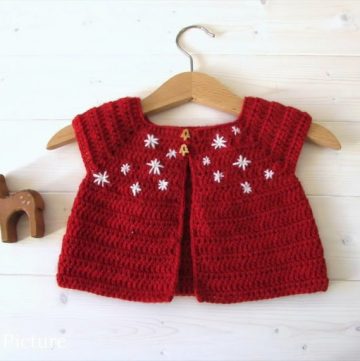 Crochet Christmas Baby Cardigan