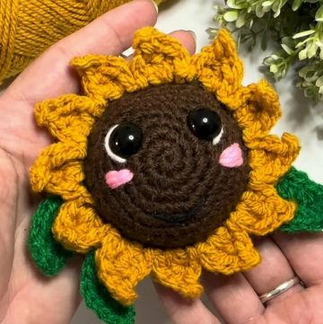 Crochet Sunflower Keychain