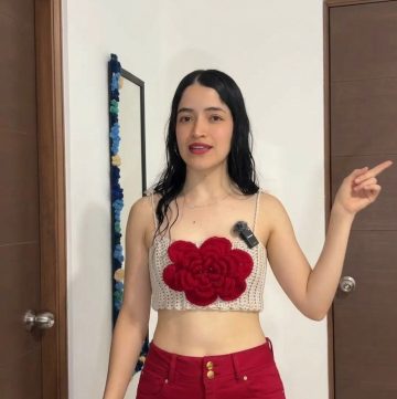 Crochet Flower Crop Top