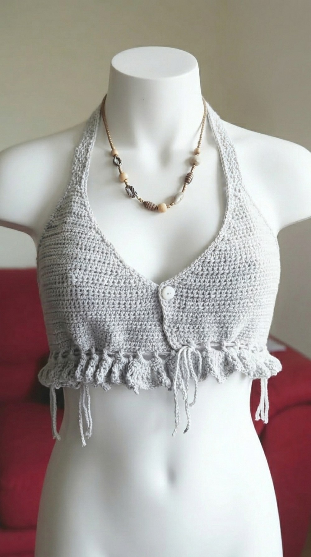 Crochet Halter Neck Top