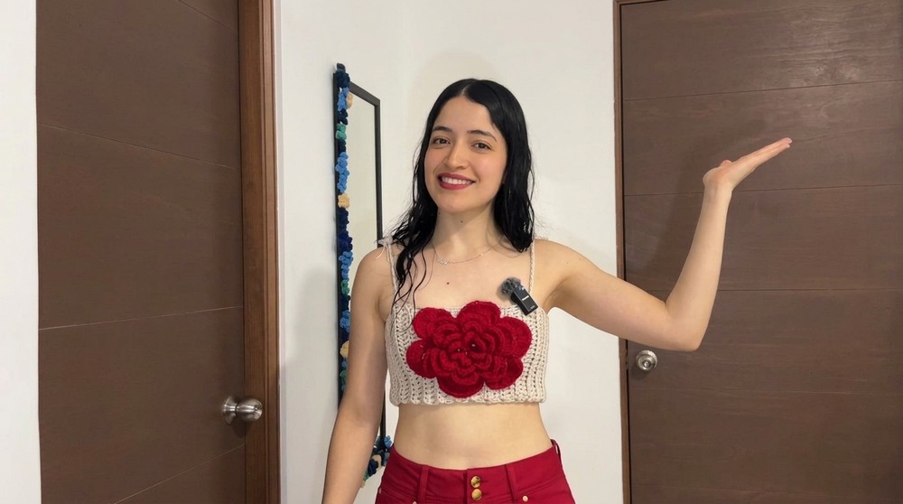 Crochet Flower Crop Top