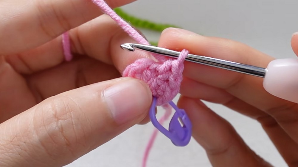 Crochet Cherry Keychain