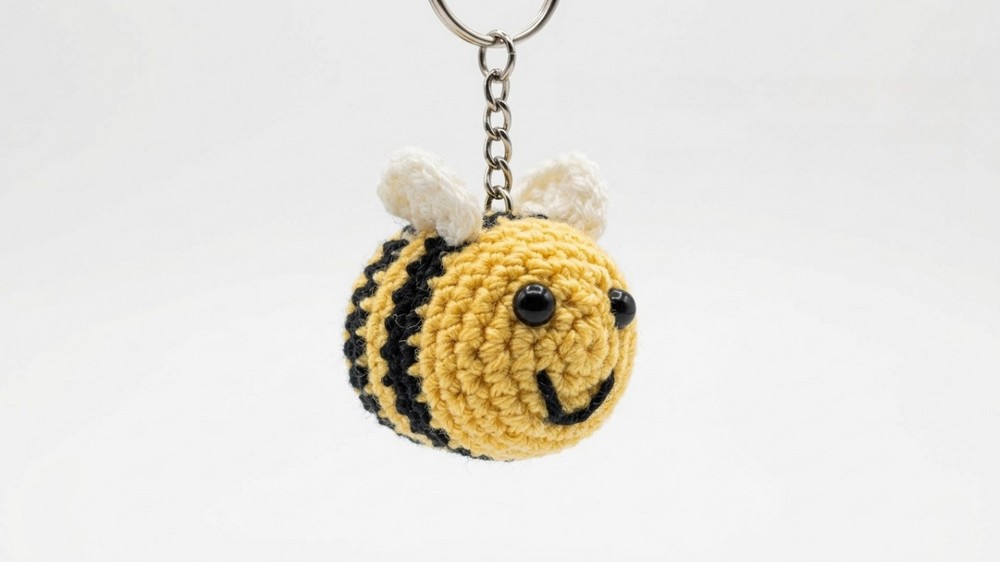 Crochet Bumblebee Keychain