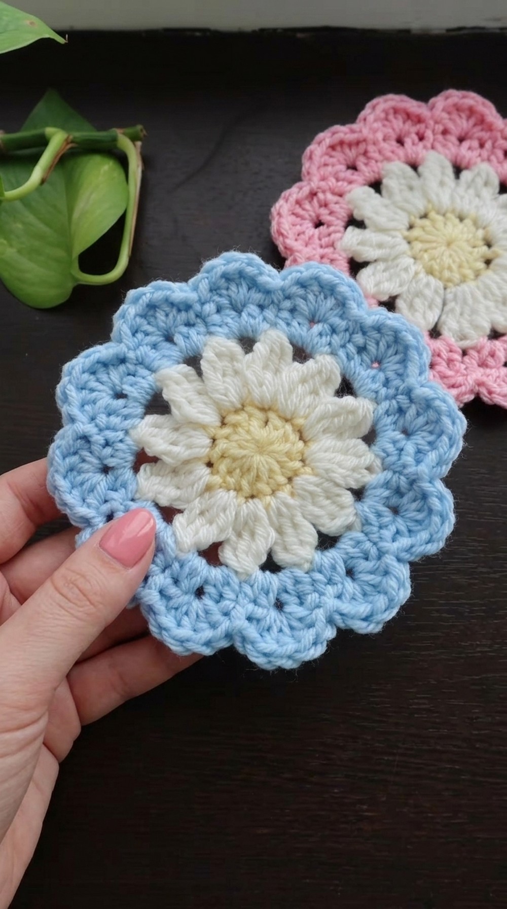 Crochet Daisy Coaster