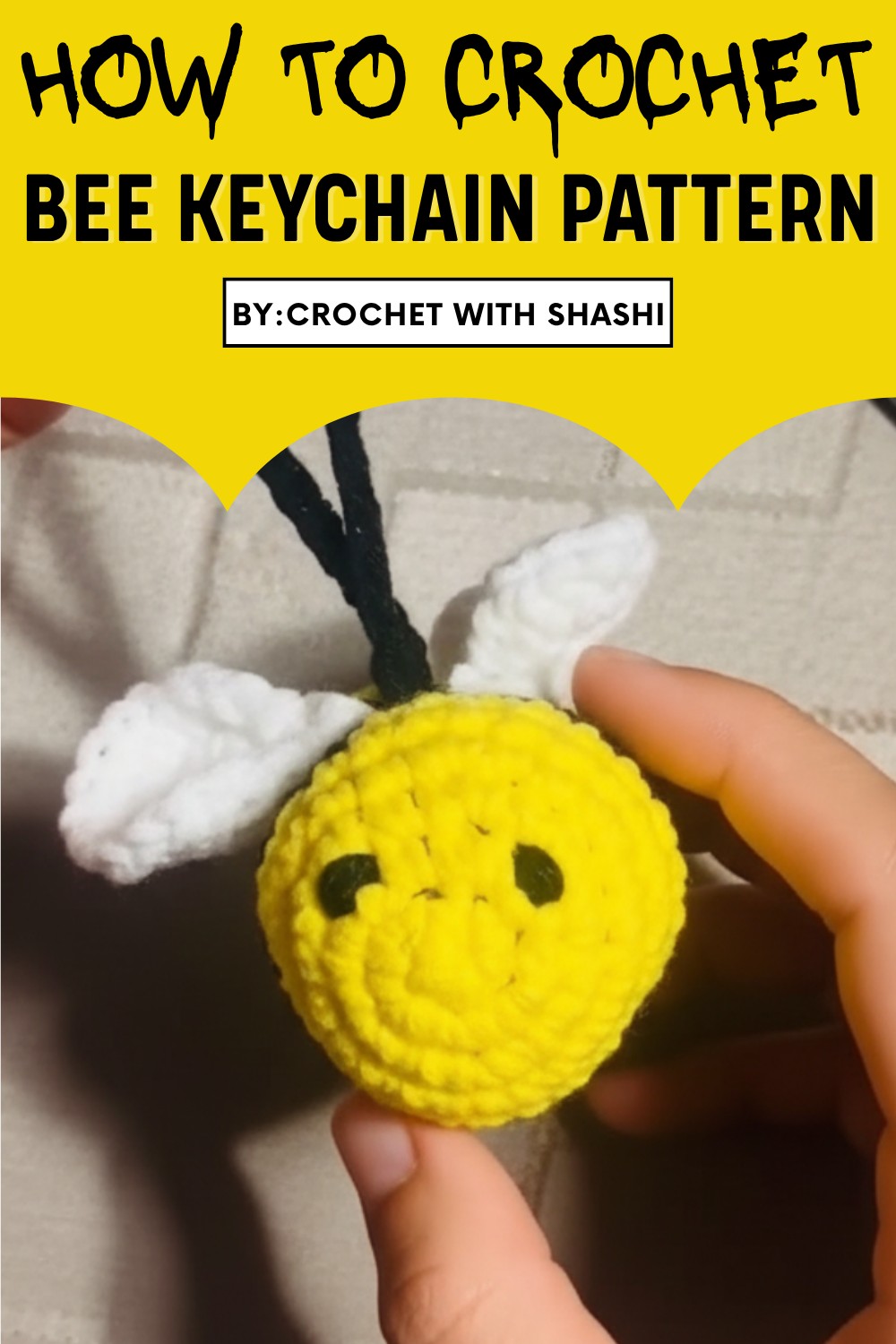 Crochet Bee Keychain Pattern