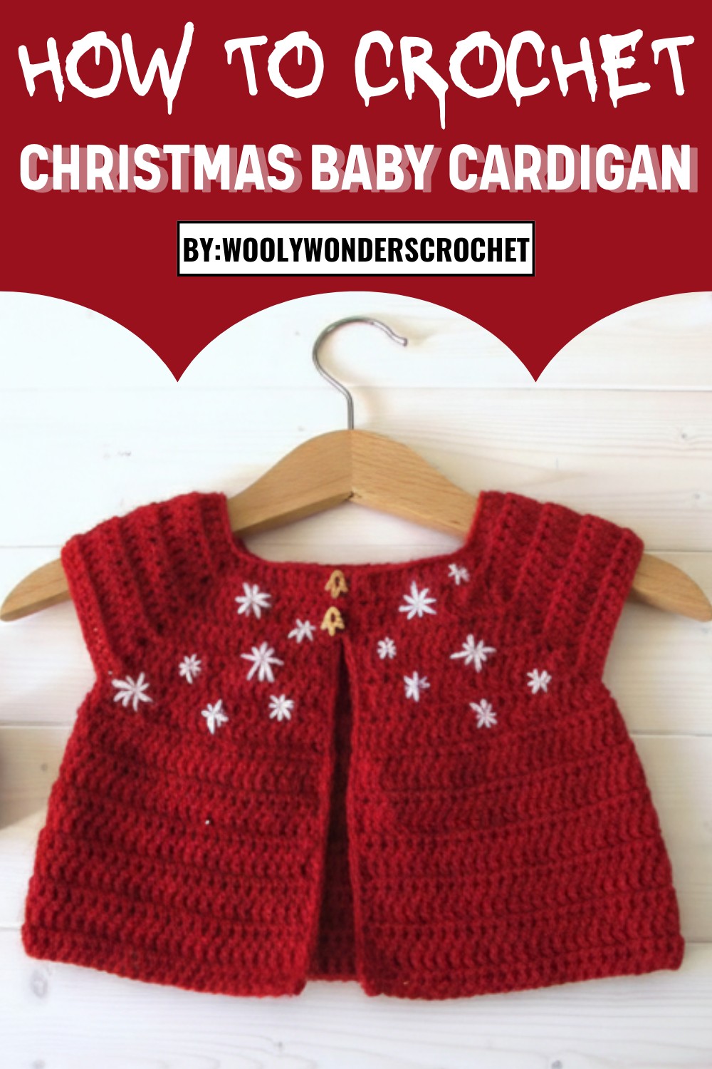 Crochet Christmas Baby Cardigan
