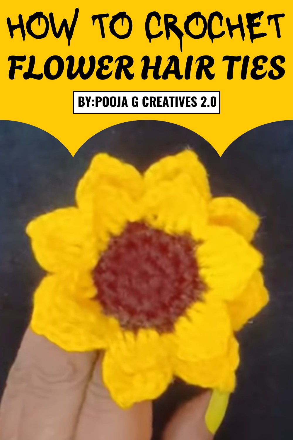 Crochet Flower Hair Ties