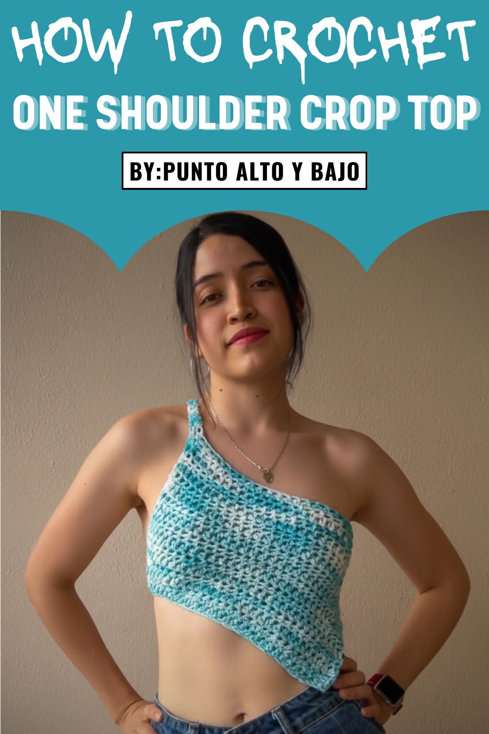 Crochet One Shoulder Crop Top