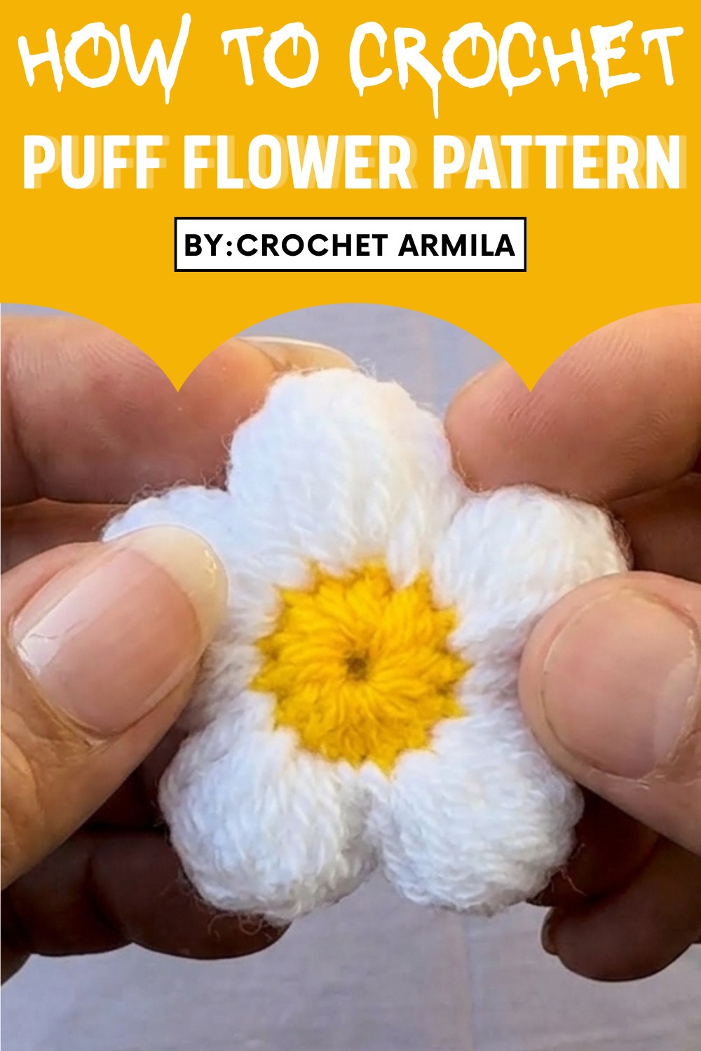 Crochet Puff Flower Pattern