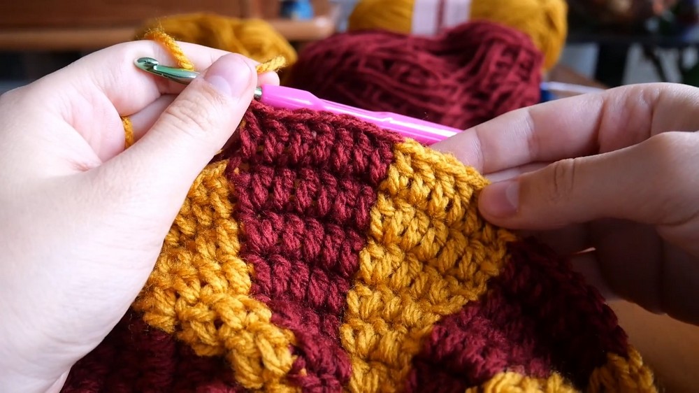Crochet Striped Bucket Hat