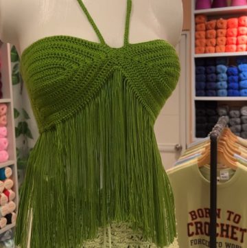 Crochet Fringe Halter Top
